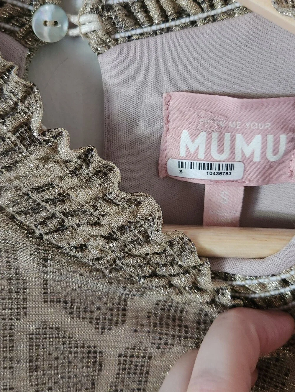 Show Me Your Mumu Russo Ruffle Dress In Glitter Python Sz S
